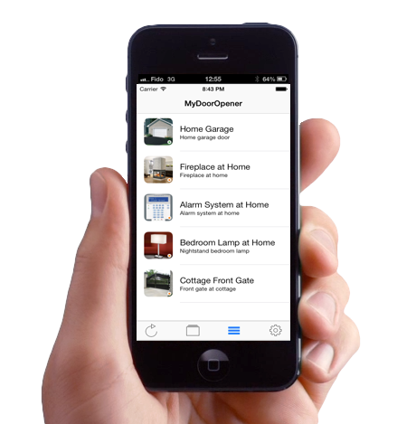 iPhone Garage Door App